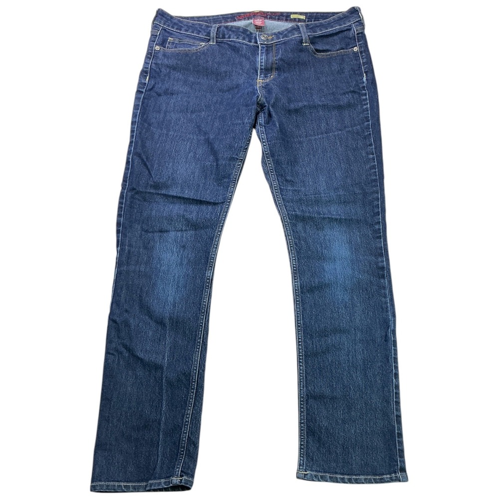Arizona Blue Skinny Jeans Women Size 15 Average Mid Rise Stretch Denim 5668